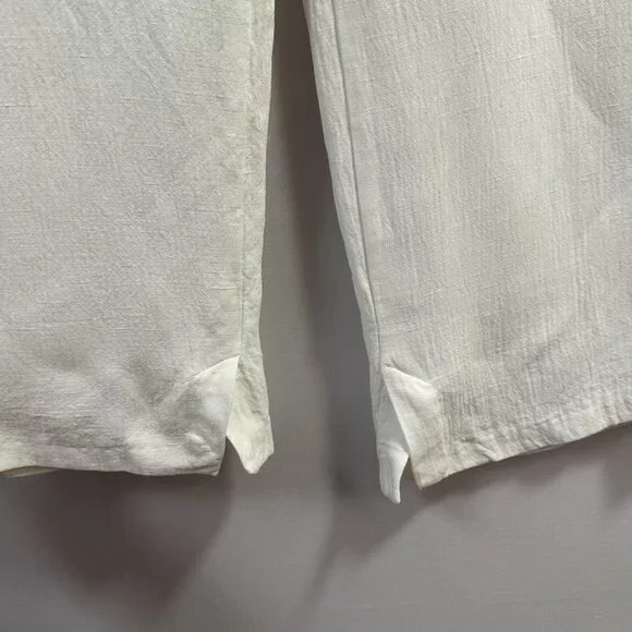 ZARA Women's White High-Waisted Straight-Leg Pants - Picture 5 of 16